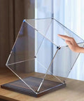Crystal Clear Transparent Acrylic Display Case For Lego 76232 Airship Dustproof Display Case With Golden Oak Base Model Not Included
