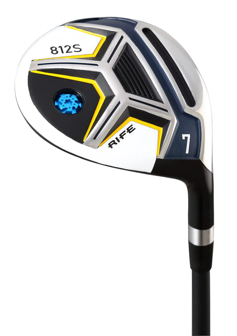 Offset 7 Wood Golf Club Right Hand Senior Flex With Men's Senior Size Black Pro Velvet Grips 42 Inch Standard Length 22 Degree Loft