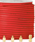 Hybrid Air Hose 3/8 Inch By 250 Feet 300 PSI Heavy Duty Lightweight Kink Resistant All Weather Flexibility with brass fittings