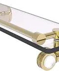 Clearview Collection 16 Inch Gallery Rail Glass Shelf With Dotted Accents Unlacquered Brass Built To Last Tempered Glass Concealed Mounting