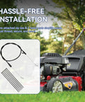 Replacement Control Cable For 21 Inch Gas Self Propelled Mowers Fits Troy Bilt Craftsman MTD Yard Machines 140cc 190cc Briggs Stratton Engines Plug And Play DIY Friendly Easy Install with zip ties and Z-bend ends