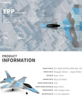F16 Style RC Fighter Plane Three Channel With Gyro And 2.4GHz Radio Control EPP Foam Fixed Wing Stunt Glider 320mm Wingspan