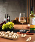 60 Pieces T Shaped Wine Corks Reusable Cork Plugs Wooden And Rubber Wine Stoppers on table with wine and grapes