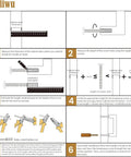 Installation guide for 15 Pack 3 Inch Hole Center Black Cabinet Pulls And Barrel Gold Drawer Handles For Kitchen Cabinets And Dressers Zinc Alloy Durable Black And Gold Hardware