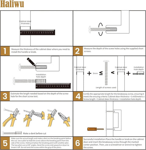 Installation guide for 15 Pack 3 Inch Hole Center Black Cabinet Pulls And Barrel Gold Drawer Handles For Kitchen Cabinets And Dressers Zinc Alloy Durable Black And Gold Hardware
