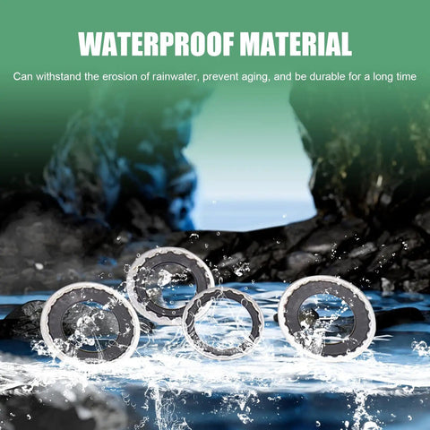 30 Piece Heavy Duty Air Conditioning Compressor Port Seal Washers Universal O Ring Gasket Kit For Cars And Trucks Black heat resistant washers in water with splashes.