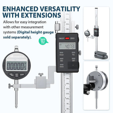 Digital Dial Indicator 1 Inch 25.4 mm With LCD Readout And Ultra Precise 0.001 mm 0.00005 In Resolution High Speed Electronic Probe Gauge