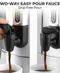 Close-up of Heavy Duty 100 Cup Coffee Maker And Hot Water Urn For Events And Catering With Double Wall Stainless Steel faucet