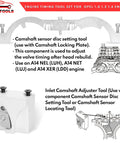 Turbo Engine Timing Tool Kit for GM Cars With Camshaft Alignment and Locking Tools for Valve Timing Adjustment