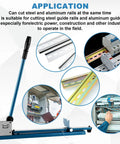 Heavy Duty Pro Grade DIN Rail Cutter With Built In Ruler For Cutting Steel And Aluminum Rails Double Hole Design
