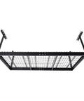 Overhead Garage Storage Rack Ceiling Mounted For Quick Space Saving Organization Of Tools Totes And Gear Durable Steel Construction Easy Install Heavy Duty Garage Shelving