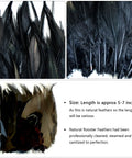Close-up of Black Saddle Hackle Rooster Feathers Bulk 200 Pcs 5-7 Inch 12-17 Cm Natural For DIY Dream Catcher Decor And Craft Embellishments