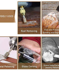 Stone carving diamond burrs set for rotary tools, 1/8 in shank, for grinding and polishing stone, glass, ceramics