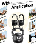 Wide application of two pack heavy duty 800 lbs capacity 4 inch spring hammock chair for porch swing suspension hangers