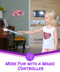 Child using Hand Operated Flying Orb Drone With Magic Controller 360 Degree Spin And RGB Lights Indoor Outdoor Fun