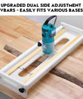 24 Inch HDPE Router Sled For Flattening Slabs Benchtop Slab Flattening Jig With Adjustable Height on wooden table