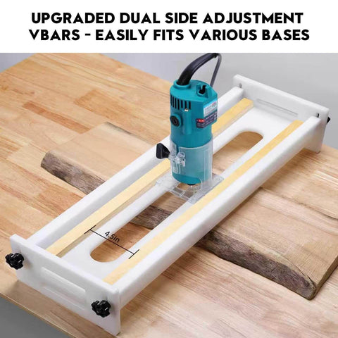 24 Inch HDPE Router Sled For Flattening Slabs Benchtop Slab Flattening Jig With Adjustable Height on wooden table