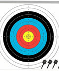 15 Pack Archery Target Paper For Backyard Practice 16 Inch With 10 Ring Design showing colored rings and scoring zones.