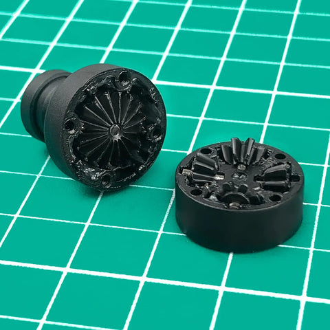 Steel Front And Rear Differential Gear Upgrade For ARRMA 1/14 Mojave And 1/18 Granite GROM RC Cars components on green surface