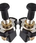 Push Pull Light Switch 12V Two Pack 8mm Thread On Off Toggle Switch For Car Boat Golf Cart Truck Marine Black Round Handle two switches