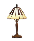 16-Inch Etienne Stained Glass Lamp With Black And White Piano Keys Shade, Retro Candlestick Table Light For Desk Or Nightstand