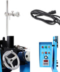 Badass Heavy Duty Rotary Welding Positioner Turntable With 30Kg Load Capacity Adjustable 0 To 90 Degree Tilt 110V Powered 3Jaw Chuck