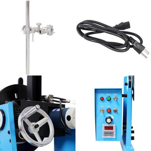 Badass Heavy Duty Rotary Welding Positioner Turntable With 30Kg Load Capacity Adjustable 0 To 90 Degree Tilt 110V Powered 3Jaw Chuck