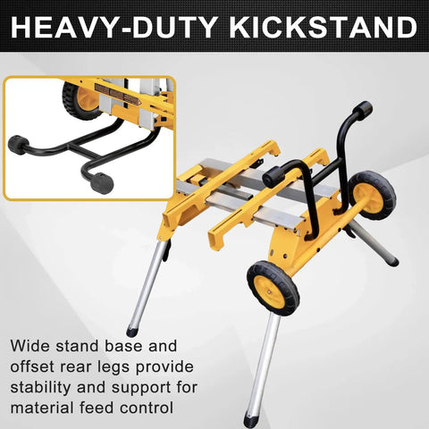 Rolling Table Saw Stand Built For Heavy Duty Jobs, Go-To Portable Foldable And Easy To Move, Fits Saws Like DW744, DW745 And More