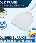 2 Foot Hand Skimmer Net For Hot Tubs And Above Ground Pools Made In USA Durable Plastic Pool Cleaning Tool Lightweight White