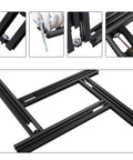 Pro Grade Saw Guide Rail With Adjustable Support Bracket For Rock Solid Alignment And Killer Precision Cuts Perfect For Weekend Warriors And Smooth Routing Projects showing adjustable bracket installation and aluminum track detail.