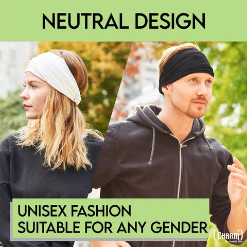 No Slip Sweat Wicking Headband For Men Japanese Style Bandana Black Size M Elastic Fit For Active Movement And Daily Wear Stay Put
