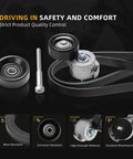 Top Notch Serpentine Belt Tensioner Idler Pulley Kit Fits Ford Ranger V6 3.0L And Mazda B3000 1997 To 2006 With OE Numbers Like 338385 For Smooth Ride, belt tensioner, idler pulley, and serpentine belt set