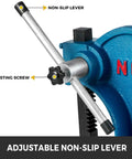 Close-up of lever and screw on 1 Ton Manual Arbor Press For Home Workshop, Beefy Heavy Duty Desktop Cast Iron Arbor Press.