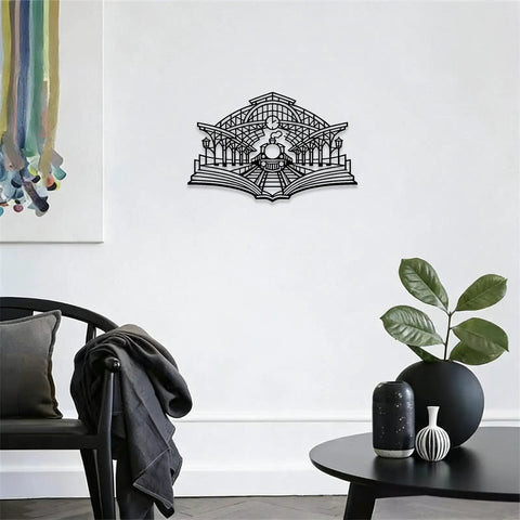 Industrial Steam Train Metal Wall Art Decor Hanging Sign for Living Room and Office Modern Locomotive Iron Silhouette Black 12 Inch Wall Sculpture Dope Retro Vibe for Rustic Loft and Industrial Home Decor displayed on a wall above a chair and table