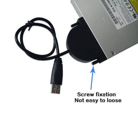 USB 3.0 SATA Slimline Optical Disc Drive Cable 6 Pin And 7 Pin For Laptop CD DVD RW Blu Ray Drive USB 3.0 Interface Hot Plug Plug And Play Portable Lightweight And Easy To Carry, screw-fixed external drive connection