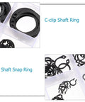175 Piece Steel External Retaining Rings C Clip Snap Circlip Set in organizer box