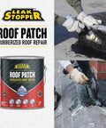 Rubberized Roof Patch 1 Gallon That Patches Leaks Fast With 100 Percent Flexible Instant Sealant For Various Roof Types