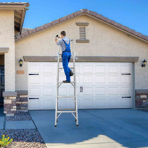 Heavy Duty Ladder Stabilizer For Roof Gutter And Wall Standoff Featuring Adjustable Telescopic Legs Supports Up To 380 Pounds Built Tough No Slip Grip Sets Right Up For Crews And DIYers