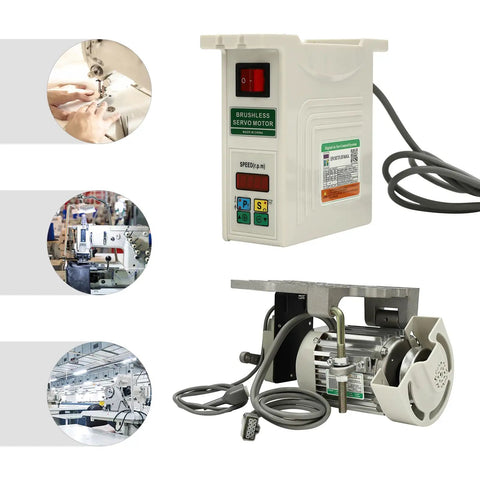 Industrial Leather Skiving Motor SM-801 1200 RPM Electric Shovel Skin Cutter for sewing machines, close-up with control box.