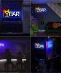 USB Powered Dimmable Neon Bar Sign For Home Pub Or Man Cave Wall Decor Bright LED Cocktail Neon Light For Parties 16.5x8.7in