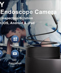 POLEDY 3-in-1 Endoscope Camera, 7.9mm diameter, 8 LED lights, IP67 waterproof, with phone display and coiled cable