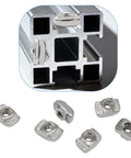100 Pcs 2020 Series Sliding T Slot Nuts M3 Carbon Steel Fasteners For 20 Series Aluminum Profile T Slot Systems