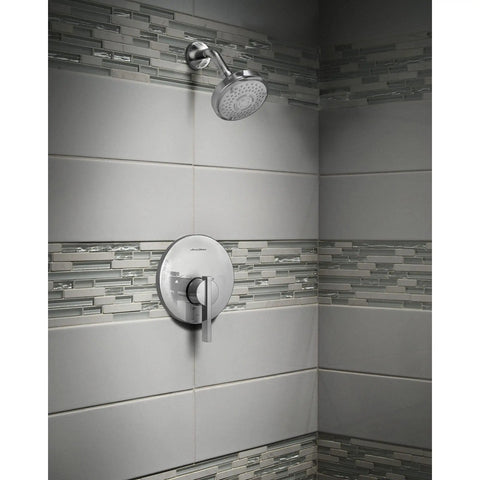 Berwick Trim Kit With Water Saving Shower Head And Cartridge In Polished Chrome Great Upgrade For Your Shower Easy Install Durable Finish And Modern Bathroom Remodeling Accessory. Wall-mounted in tiled shower, anti-scald protection.