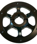 1.25 Inch Bore Split Sprocket Hub For Aluminum Kart Sprockets, Black Finish, Hardware Included, 1.25 Inch Axle Compatible, Works With Split Sprockets Only, Billet Aluminum High Performance Racing Hub, black billet aluminum split sprocket hub