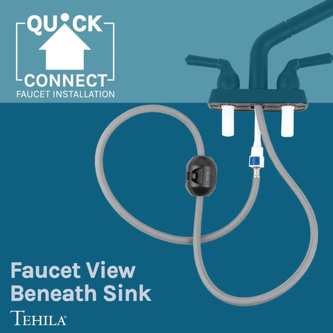 Must Have Space Saving Utility Sink Kit With White 16 Gallon Thermoplastic Tub Black Pull Out Faucet installation view