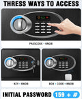 Big Ol 2.5 Cu Ft Fireproof Waterproof Safe Box For Documents And Valuables With Digital Keypad, Emergency Battery, And Combination Lock