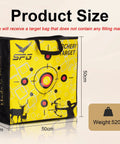 Portable Archery Target Bag With Easy Carry Handles Weatherproof Design Ideal For Backyard Practice Outdoor Hunting And Shooting Training Replacement Target Bag Built From Durable Oxford Fabric, yellow with target pattern, size 50cm x 20cm