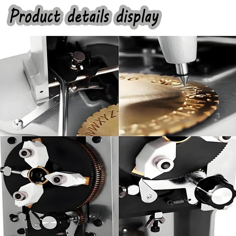 Detailed view of Premium Quality Heavy Duty Inside Ring Engraver Double Sided Dial Stamp showing precision engraver in action.