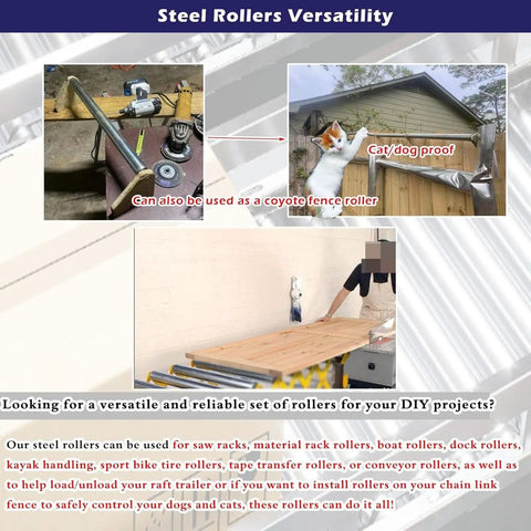 Heavy Duty Conveyor Rollers Heavy Gauge Steel Drum For Smooth Material Handling And Boat Trailer Use Plus Custom Sizes 25mm Dia in DIY projects
