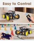 ESP32 Powered Smart Robot Car Kit For Kids And Teens Ages 8 To 16 Arduino And Scratch Compatible App Controlled STEM Coding Toy Hands On Robotics Learning With 16 Story Tutorials A Totally Cool STEM Gift, remote control car